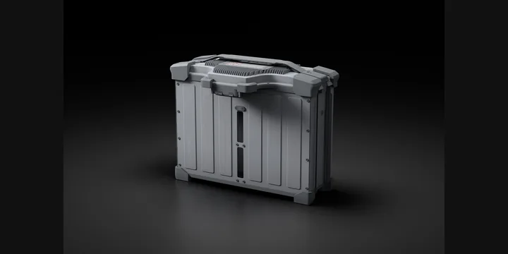 A DJI hard transport case with reinforced corners
